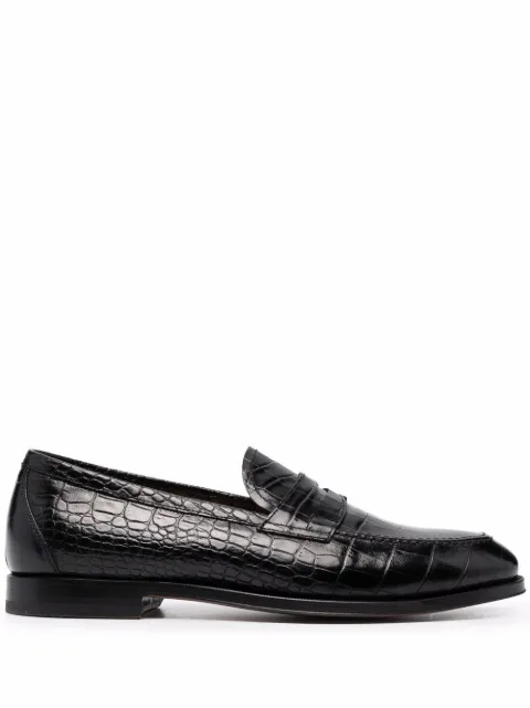 Scarosso Stefano crocodile-embossed loafers Black STEFANOLOAFBLACROC