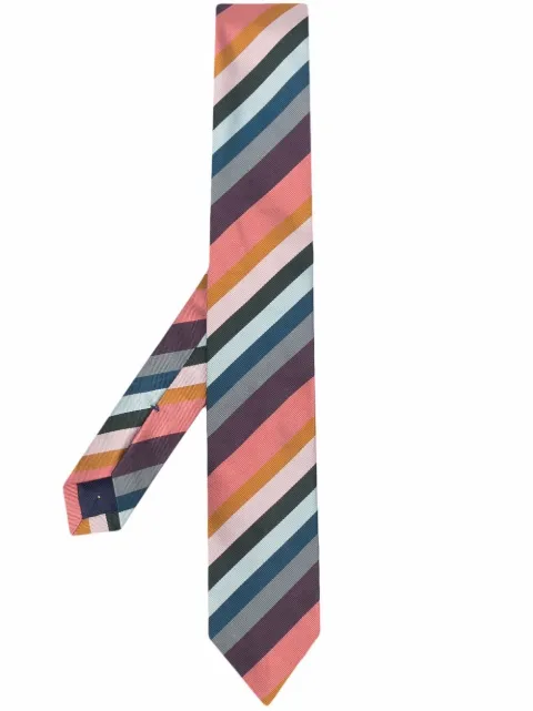 Paul Smith diagonal-stripe silk tie Blue M1A0TIEA40338