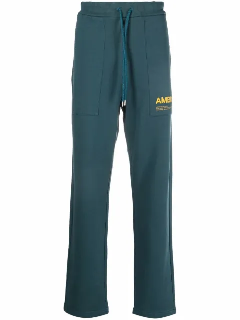 AMBUSH logo-print track pants Green BMCH003F21FLE001