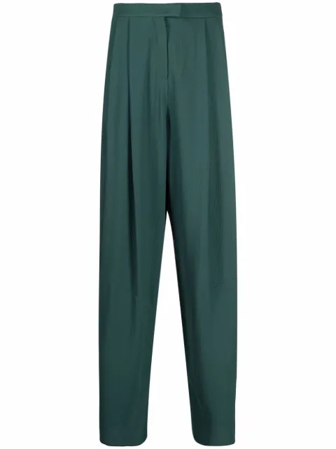 Emporio Armani tapered-leg trousers Green BNP11TB2200