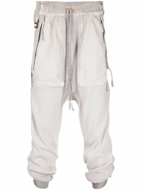 Boris Bidjan Saberi drawstring-waist drop-crotch trousers Grey P181F0406C