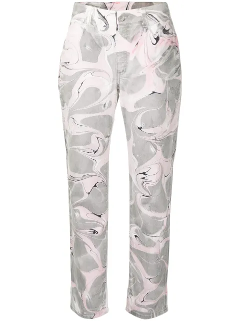 Stella McCartney high-rise abstract-print jeans Grey 372773SOH44
