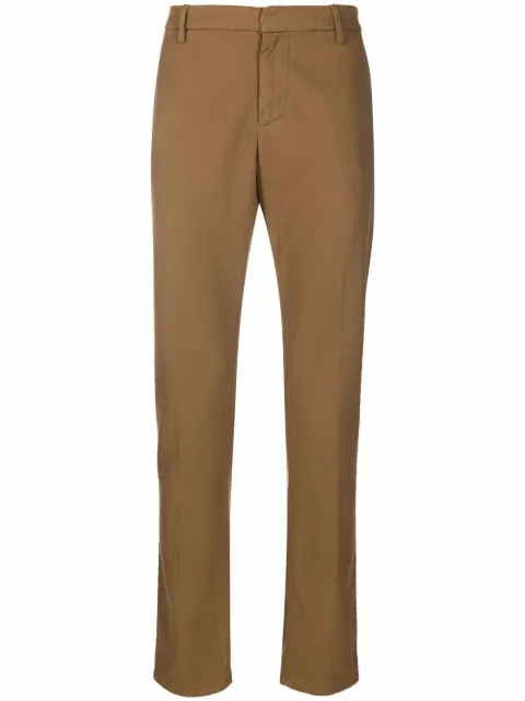 DONDUP cropped tapered chino trousers Brown UP235GS0051BM5