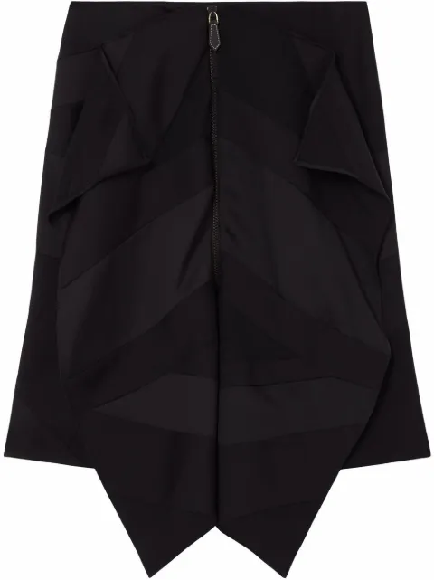 Burberry flag drape-detail skirt Black 8046842