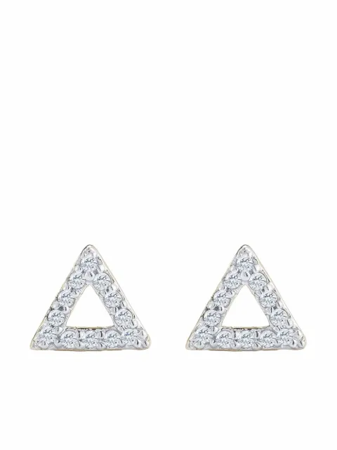 Mateo 14kt yellow gold triangle diamond stud earrings Gold 811266023104