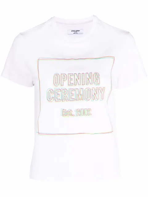 Opening Ceremony box logo-print T-shirt White YWAA001S22JER0010184
