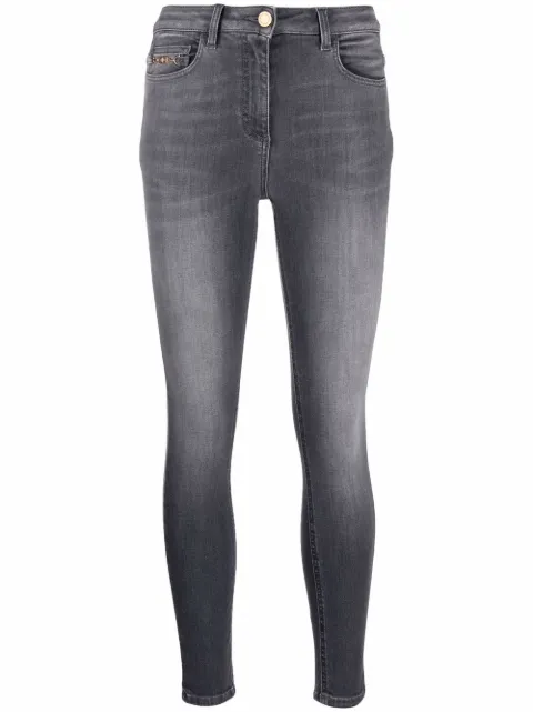 Elisabetta Franchi logo-patch denim jeans Grey PJ24S16E2
