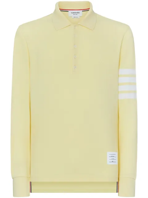 Thom Browne 4-Bar long-sleeve polo shirt Yellow MJP137G07976
