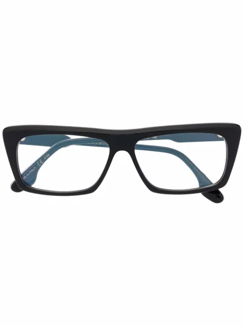 Victoria Beckham Eyewear angular rectangular-framed glasses Black VB2626