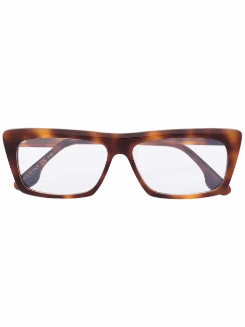 Victoria Beckham Eyewear angular rectangular-framed glasses Brown VB2626