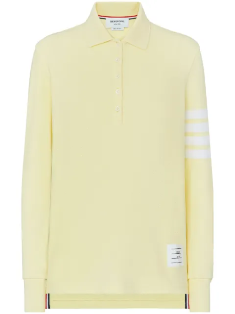 Thom Browne 4-Bar long-sleeved polo top Yellow FJP053G07976