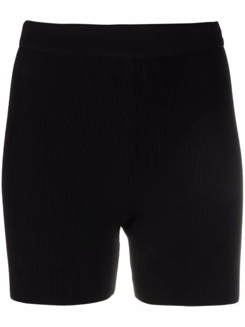 Jacquemus Le Short Arancia ribbed biker shorts Black 213KN0042060