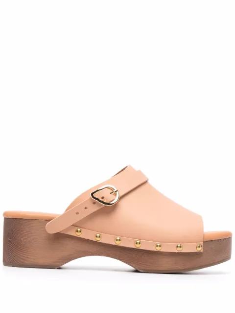 Ancient Greek Sandals buckle-detail clog sandals Neutrals CLASSICCLOGVACHETTANATURAL