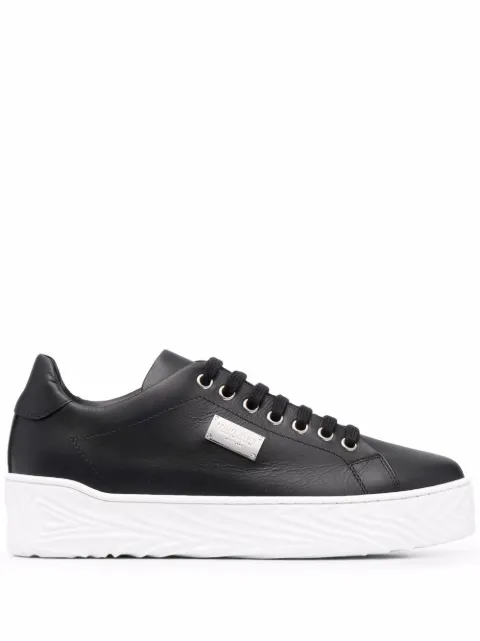 Philipp Plein logo-plaque low-top sneakers Black PAASWSC2463PLE010N