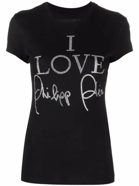Philipp Plein crystal-embellished short-sleeved T-shirt Black PAACWTK2423PJO002N