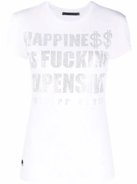 Philipp Plein crystal-embellished T-shirt White PAACWTK2419PJO002N
