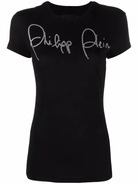 Philipp Plein crystal-embellished short-sleeved T-shirt Black PAACWTK2418PJO002N