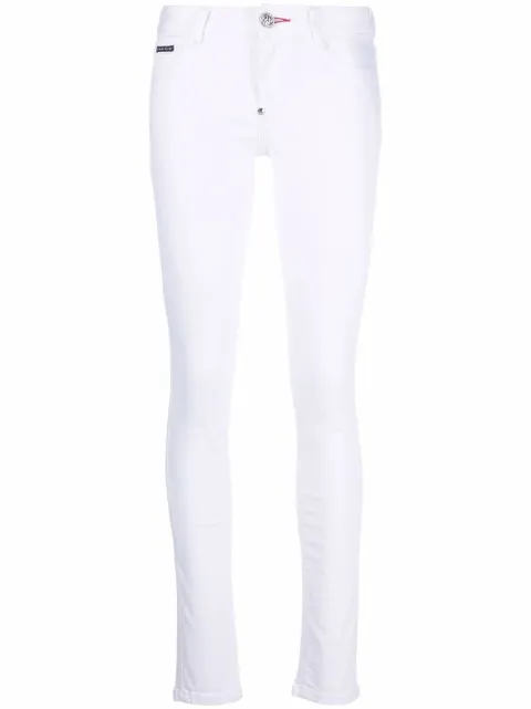 Philipp Plein high-rise skinny jeggings White PAACWDT1917PDE004N