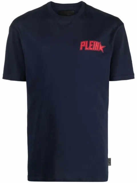 Philipp Plein Plein Star logo print T-shirt Blue PAACMTK5512PJO002N