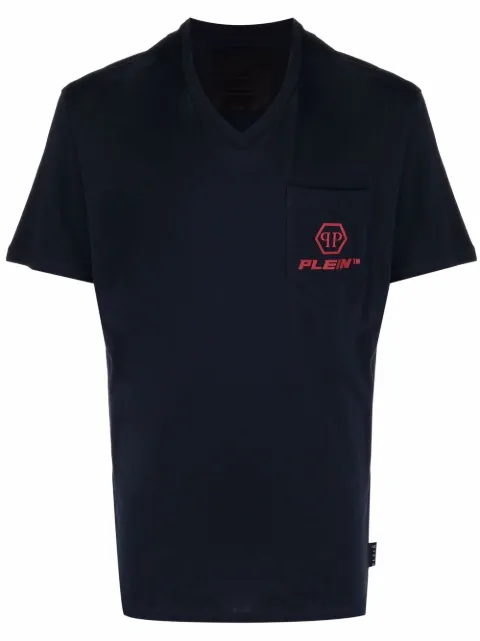 Philipp Plein logo-print short-sleeve T-shirt Blue PAACMTK5510PJO002N