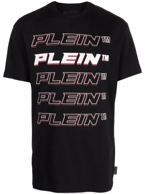 Philipp Plein Plein repeat logo T-shirt Black PAACMTK5507PJO002N