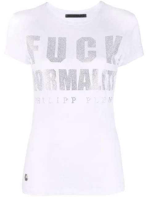 Philipp Plein crystal-embellished T-shirt White PAACWTK2421PJO002N