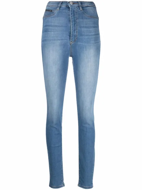 Philipp Plein Super high-waist skinny jeans Blue PAACWDT1918PDE004N