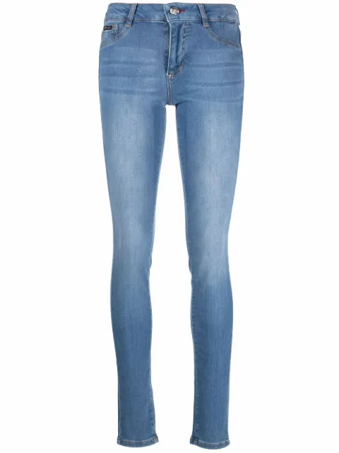 Philipp Plein high-rise skinny jeggings Blue PAACWDT1917PDE004N