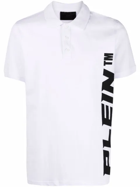 Philipp Plein logo short-sleeve polo shirt White PAACMTK5521PJO002N