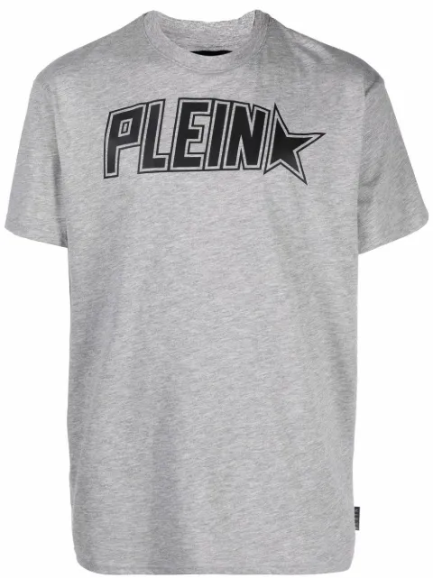 Philipp Plein Plein Star logo print T-shirt Grey PAACMTK5513PJO002N
