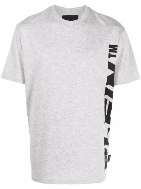 Philipp Plein logo-print short-sleeved T-shirt Grey PAACMTK5504PJO002N