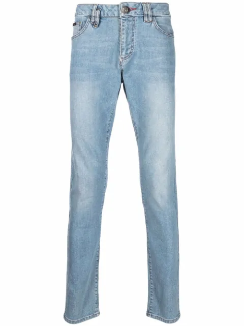 Philipp Plein logo slim-fit jeans Blue PAACMDT2848PDE004N