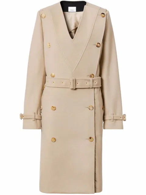 Burberry double-breasted trench coat Neutrals 8046678