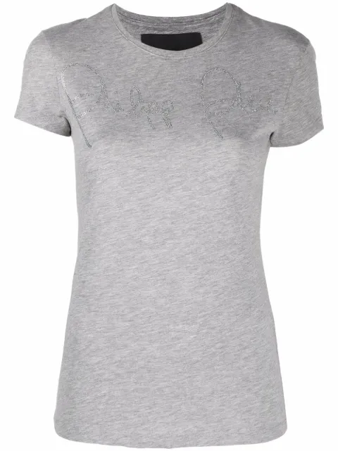 Philipp Plein round neck short-sleeved T-shirt Grey PAACWTK2418PJO002N