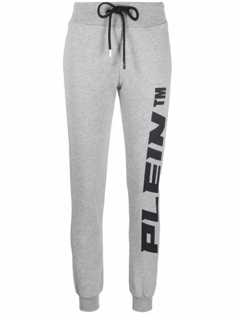 Philipp Plein logo-print jersey joggers Grey PAACWJT1554PJO002N