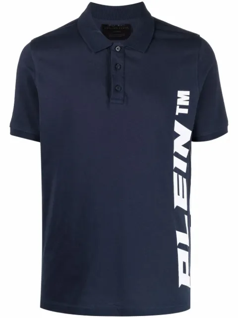 Philipp Plein logo short-sleeve polo shirt Blue PAACMTK5521PJO002N