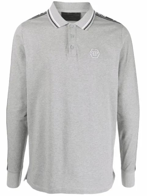 Philipp Plein logo embroidered polo shirt Grey PAACMTK5520PJO002N