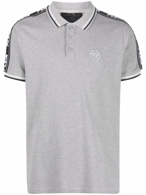 Philipp Plein embroidered-logo polo shirt Grey PAACMTK5519PJO002N