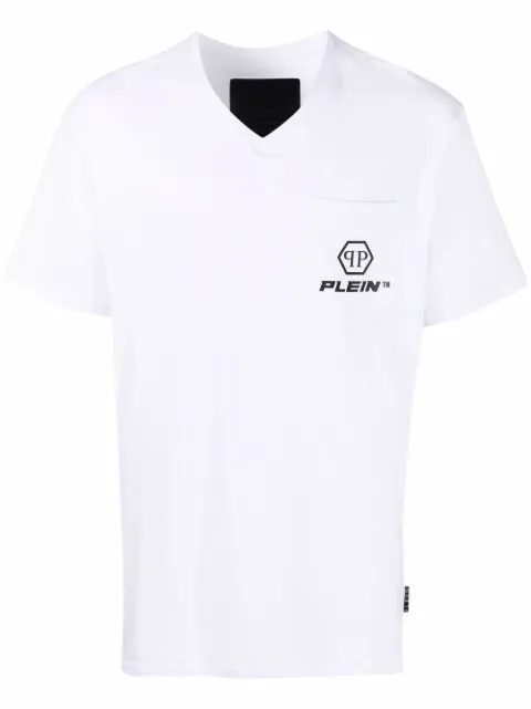 Philipp Plein logo-print short-sleeve T-shirt White PAACMTK5510PJO002N