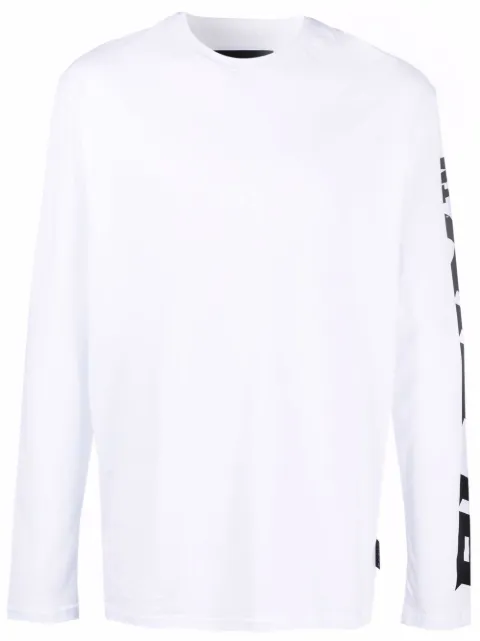 Philipp Plein round neck long-sleeved T-shirt White PAACMTK5503PJO002N