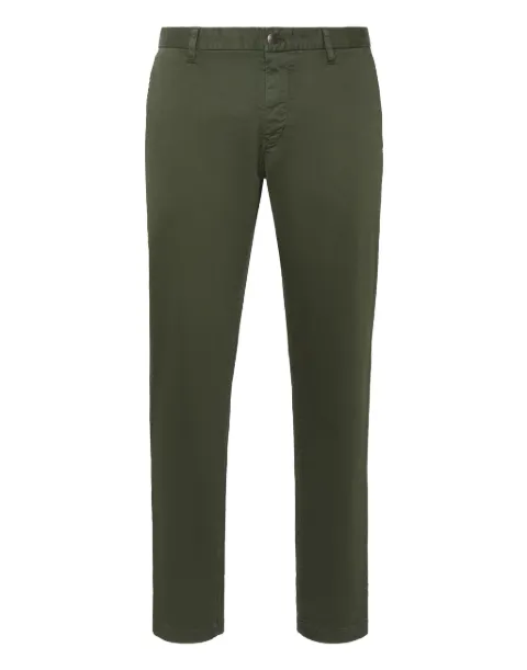 Philipp Plein Hexagon patch slim-fit chinos Green PAACMRT1104PTE003N