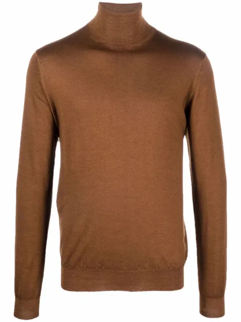 Dell'oglio roll-neck merino wool jumper Brown DV1MLRM16RV