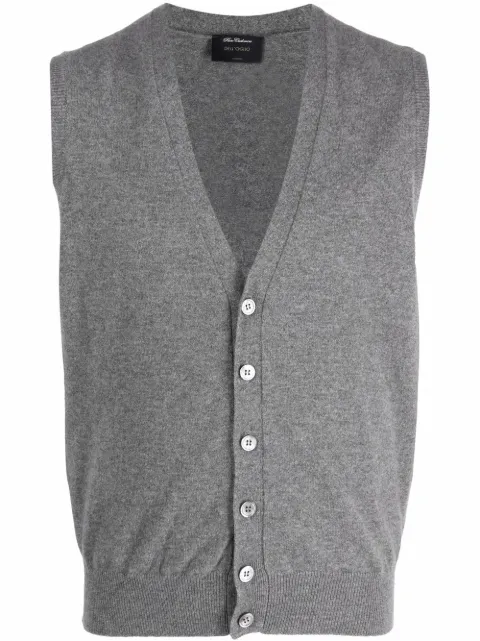 Dell'oglio V-neck cashmere cardigan Grey CB1SMCA12R