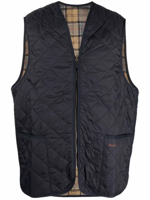 Barbour quilted nylon zip-in liner Blue MLI0001NY91