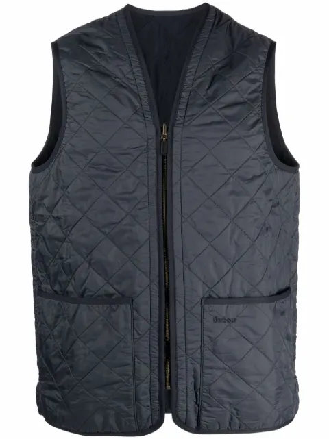 Barbour quilted pouch-pocket gilet Blue MLI0002NY91