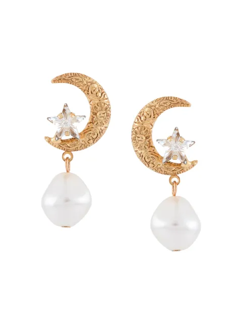 Jennifer Behr Lune pearl earrings Gold 76RA18