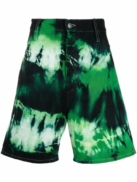AMI Paris Alex tie-dye shorts Green USO600631