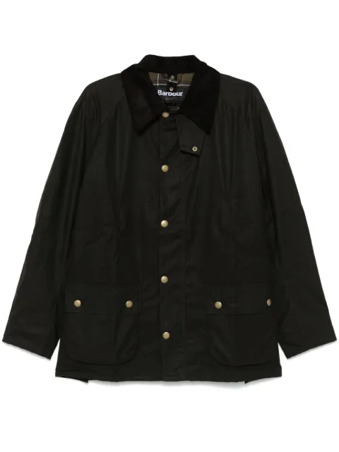 Barbour waxed-cotton corduroy-collar jacket Brown MWX0339OL71