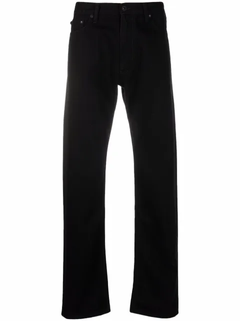 Off-White diagonals print straight-leg jeans Black OMYA124F21DEN0021001