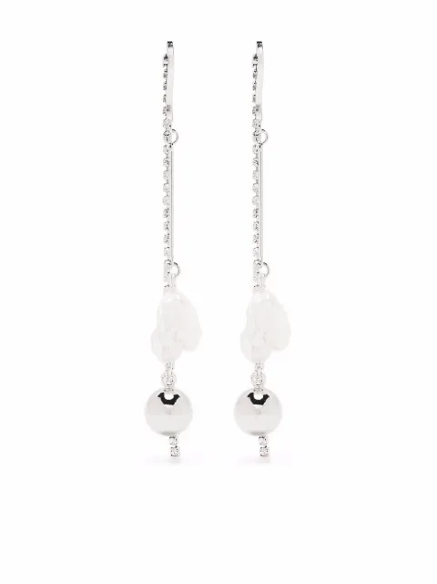 Mounser White Cap earrings White MSS1915S